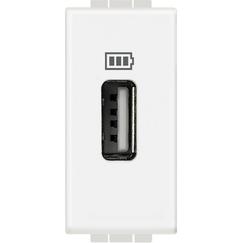 CARGADOR USB 750 mA COLOR BLANCO 1 MÒDULO. 