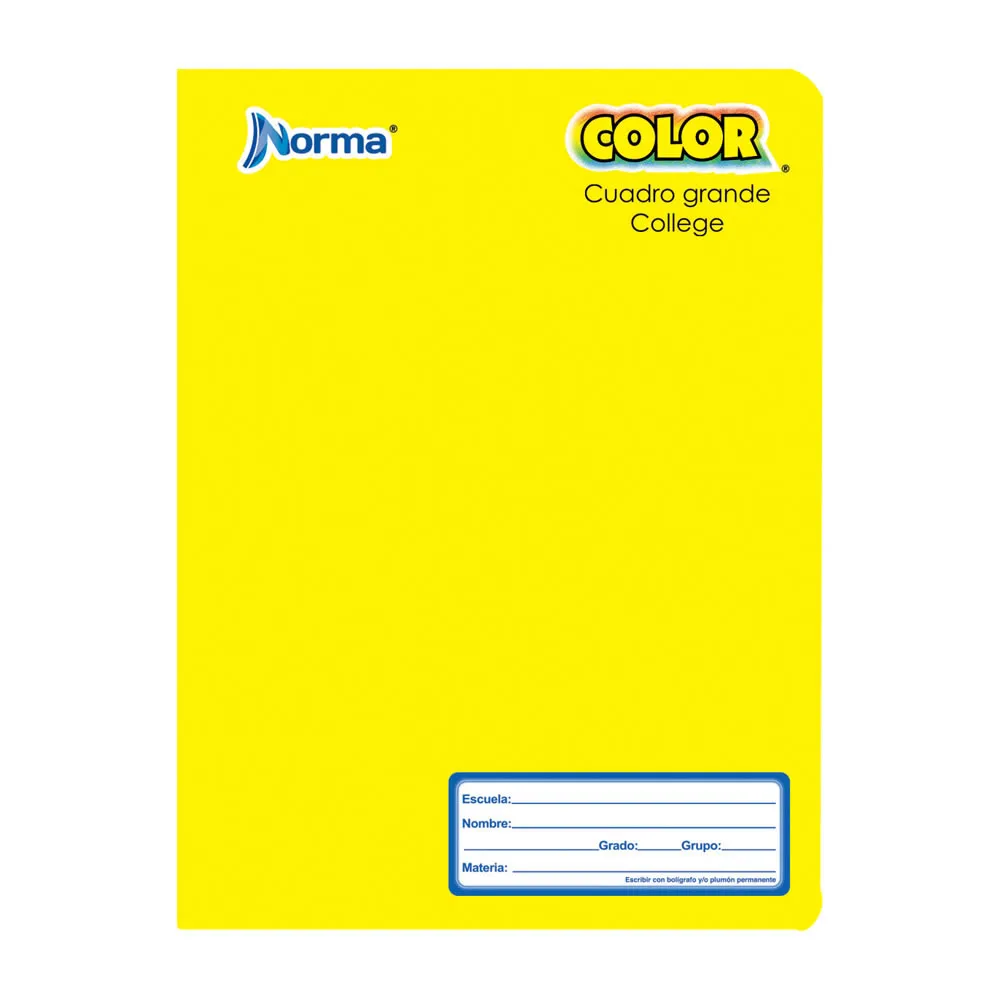 LIBRETA DE TAREAS COSIDA TAMAÑO COLLEGE MARCA NORMA